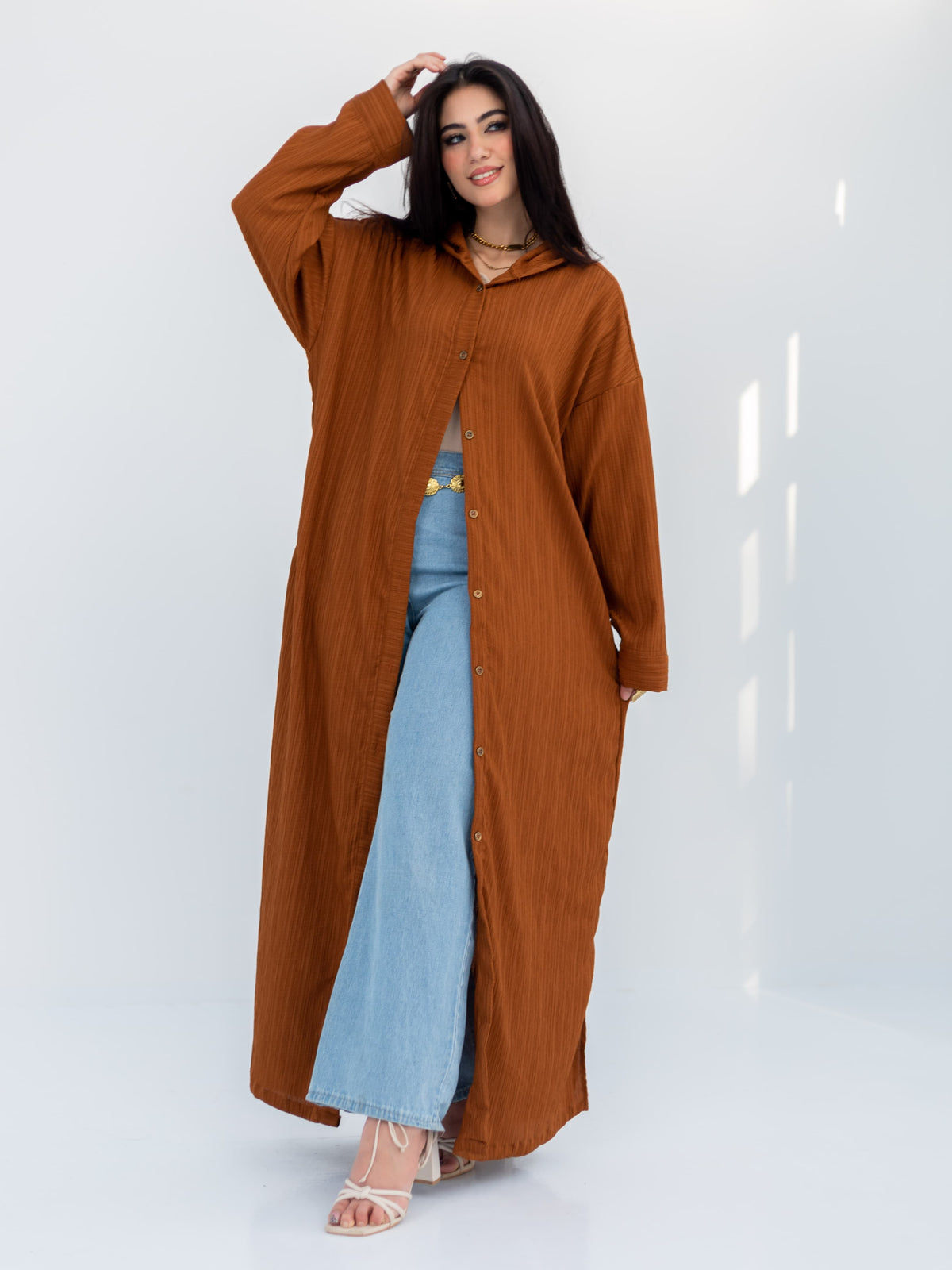 Long-sleeve shirt + dress 1*2