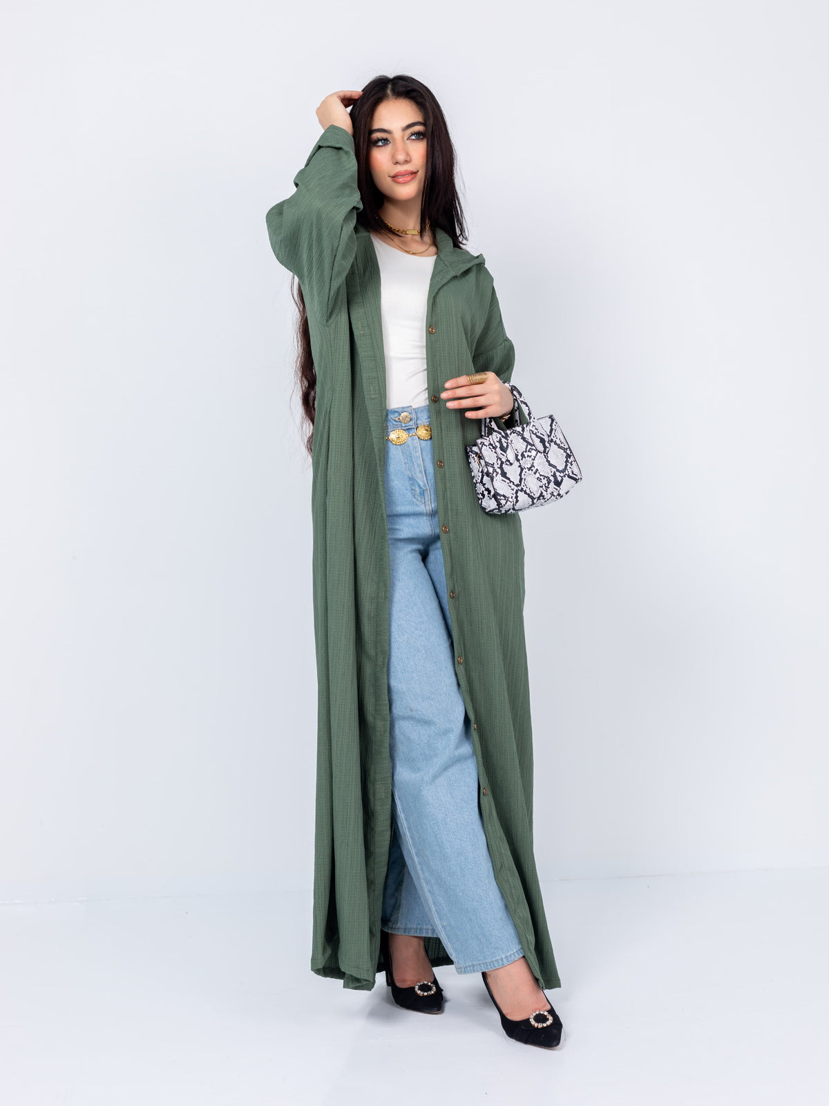 Long-sleeve shirt + dress 1*2
